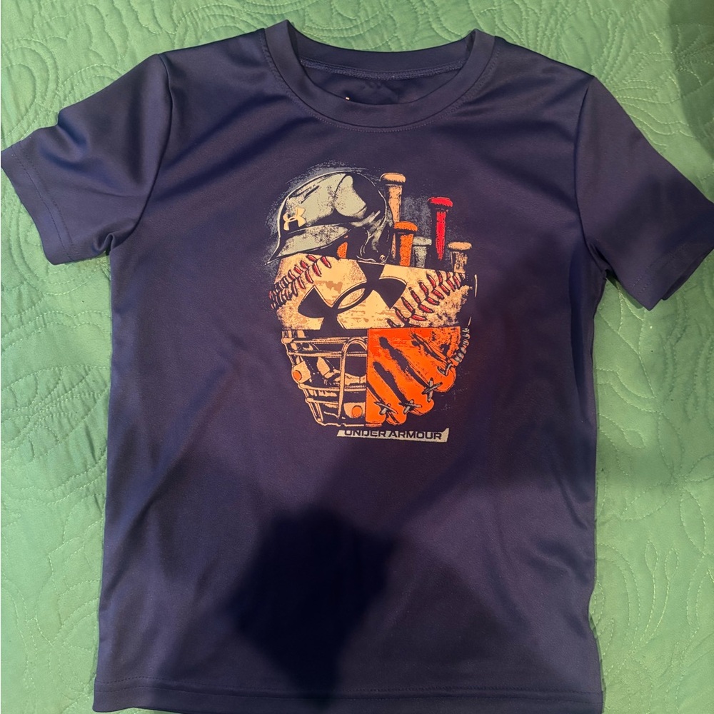 Under Armour Kids' Dark Blue Baseball Graphic Tee